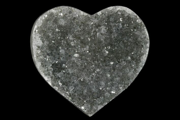 Silvery Quartz Heart - Uruguay #123739